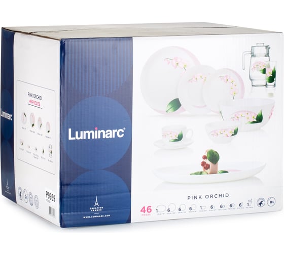 Изображение товара Набор столовый LUMINARC ДИВАЛИ ПИНК ОРХИД 46 предметов P9939