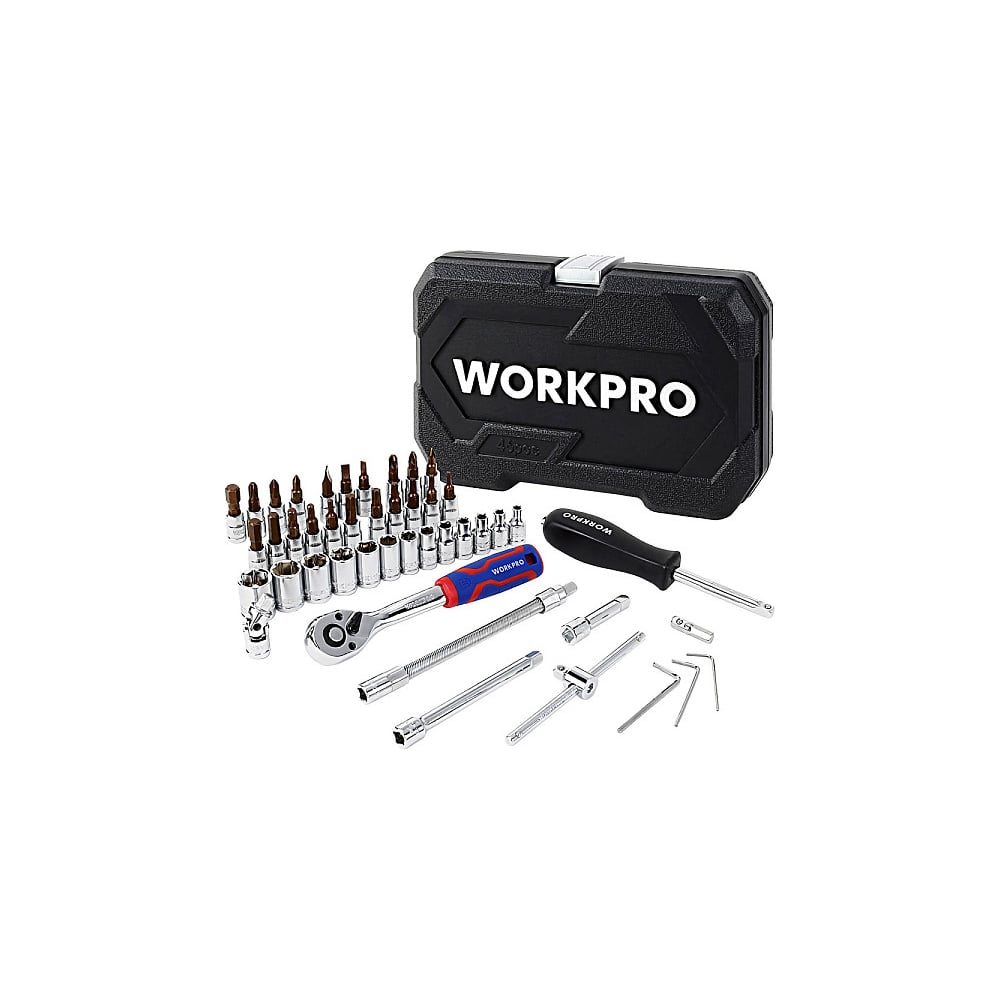 Изображение товара Набор инструментов WORKPRO 46 шт 1/4 дюйма WP202540 кровильный профессиональный