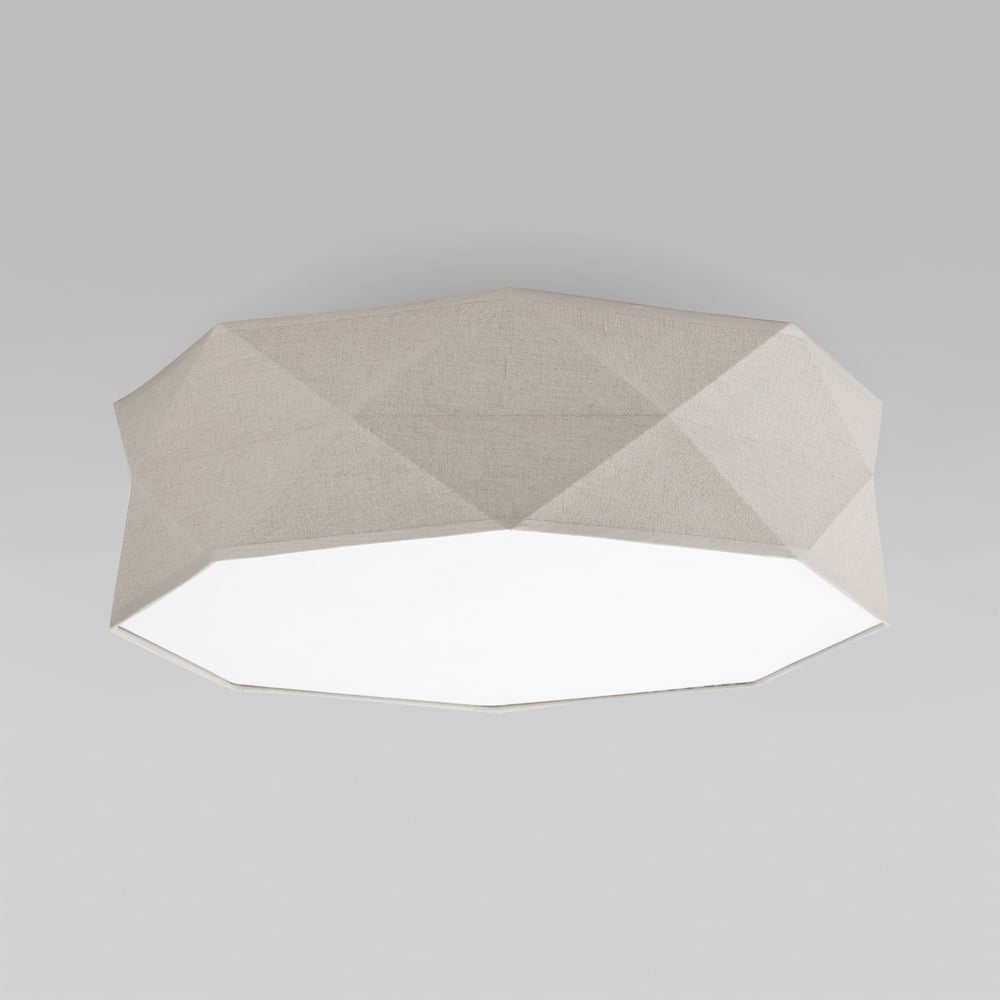 Изображение товара Потолочный светильник TK Lighting с тканевым абажуром 6195 Kantoor Nature белый