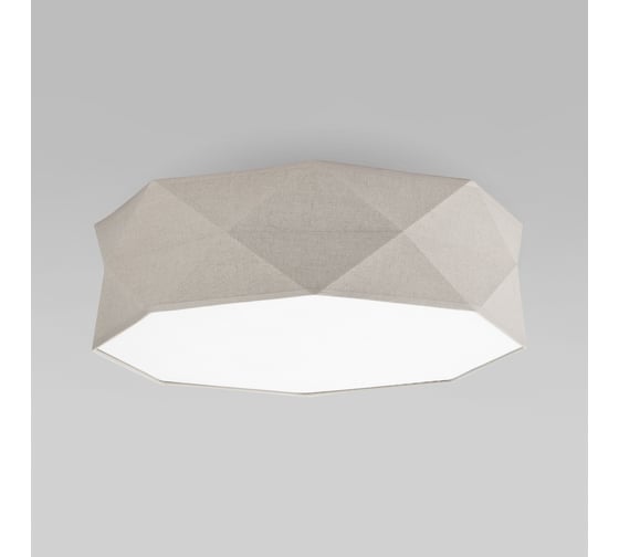Изображение товара Потолочный светильник TK Lighting с тканевым абажуром 6195 Kantoor Nature белый a059803