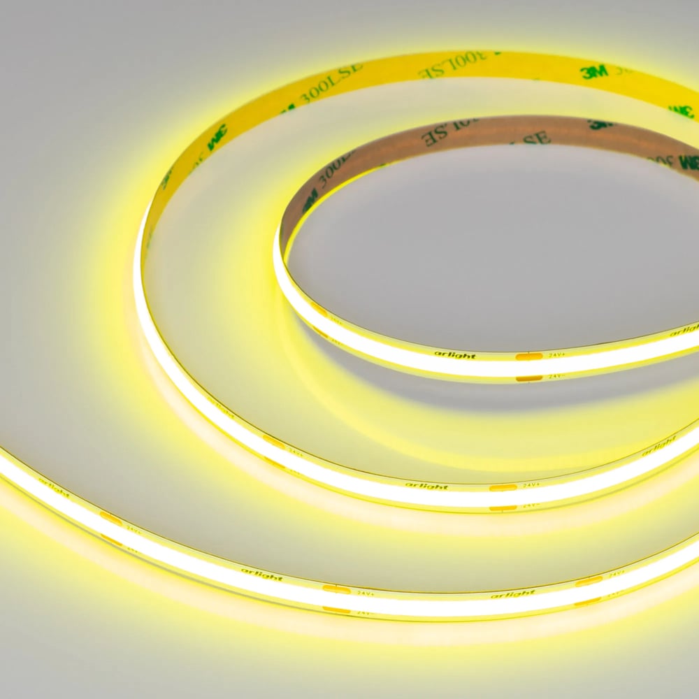 Изображение товара Светодиодная лента COB-X480-8mm 24V Yellow Volt 5м самоклеящаяся