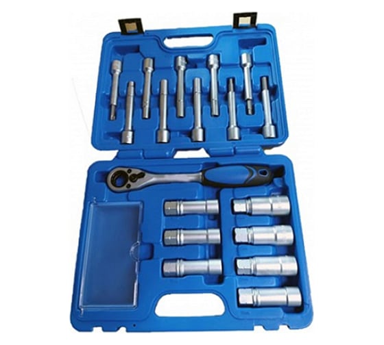 Изображение товара Набор торцевых головок и насадок для обслуживания амортизационных стоек МАСТАК кейс 100-10018C