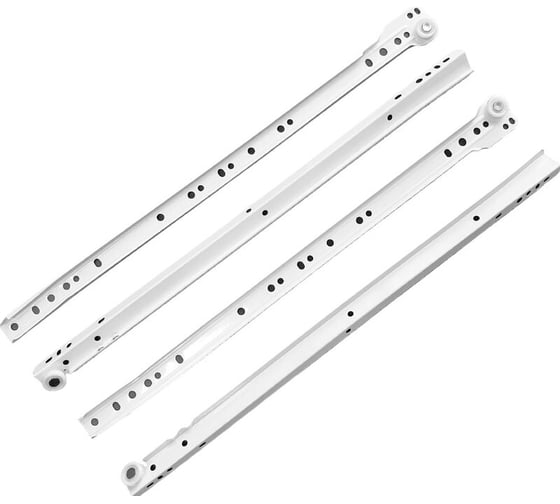 Изображение товара Направляющие StahlBuro роликовые, 450/0,8 мм, белый, копмлект 2 шт. 15921