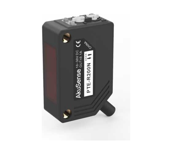 Изображение товара оптический датчик ретрорефлекторный AKUSENSE PTE-R300P-WT Sn=3000 мм PNP NO/NC (Програм) 10...30DC кабель с разъемом М8 07-00044191