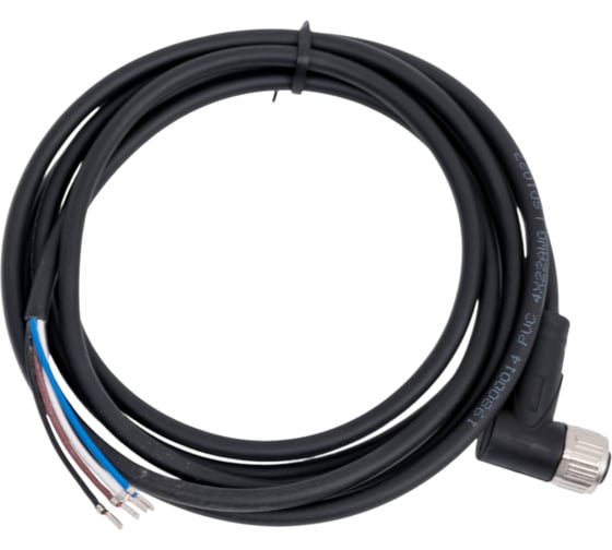 Изображение товара Соединитель кабельный Розетка Угловой с кабелем Пластик 4-PIN IP67 /IP68 кабель 2 м 250 AC/DC NO/NC 07-00038450