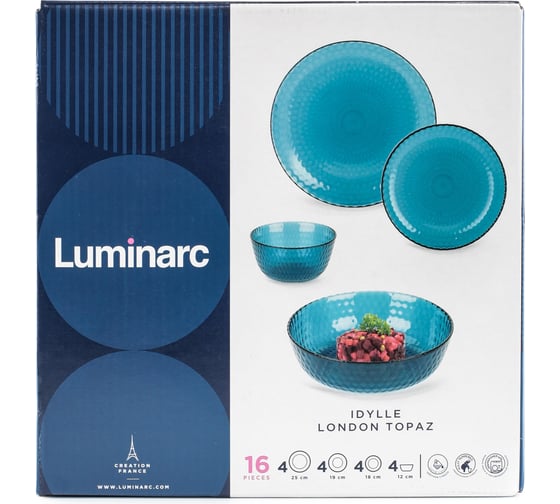Изображение товара Набор столовый LUMINARC ИДИЛЛИЯ ЛОНДОН ТОПАЗ 16 предметов O0335