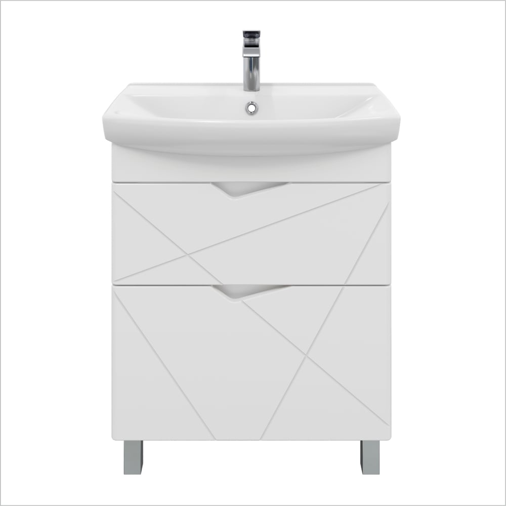 Изображение товара Тумба в ванную с раковиной 70 см YUTON Клермонт напольная модерн