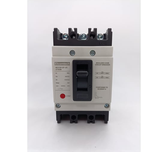 Изображение товара Автоматический выключатель в литом корпусе ELCOMTECH MCCB12F-25-3T50M, 3п 50А 25кА, термо-магнитный УТ-00026425