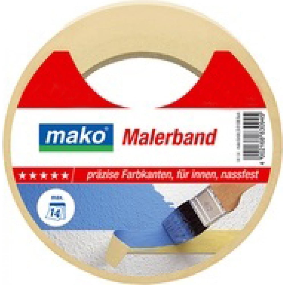 Малярная лента MAKO лента малярная 48 мм основа бумажная 50 м фрегат крепированная кр10б