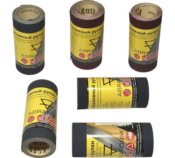 Изображение товара Набор из 6-ти абразивных рулонов ABRAFORM DIY classic R6 AF-DIY-R6