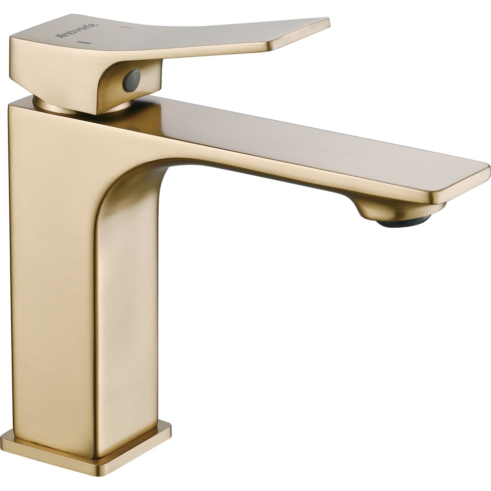 Изображение товара Смеситель для раковины SHEVANIK S6101G современный дизайн латунь золотой сатин