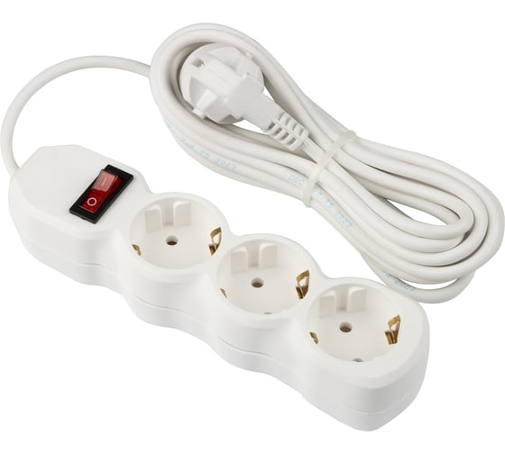 Изображение товара Удлинитель Engy с выключателем Гранд 5м/3 розетки с заземлением ПВС 3х0.75 186732
