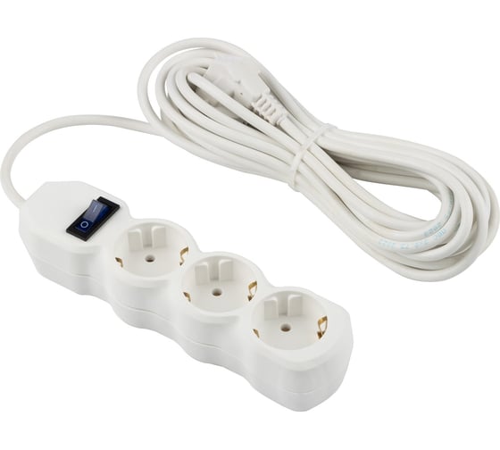 Изображение товара Удлинитель Engy с выключателем Гранд 7м/3 розетки с заземлением ПВС 3х0.75 186733