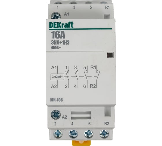 Изображение товара Модульный контактор Dekraft МК103-016A-230B-31 18054DEK