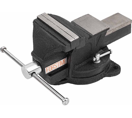Изображение товара Тиски стальные поворотные с наковальней FORSTIME 4" (100мм) FT-6540104(60286)