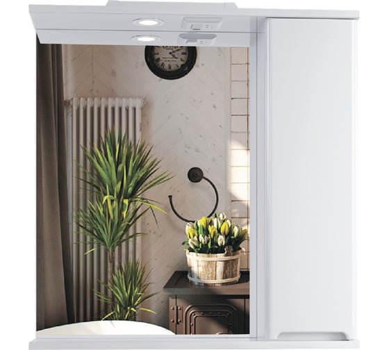 Изображение товара Зеркальный шкафчик в ванную RUVANN NIKA 70 З.NIKA.П-70