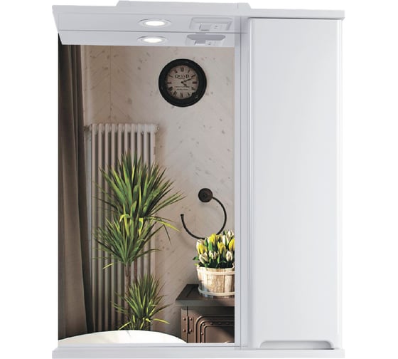 Изображение товара Зеркальный шкафчик в ванную RUVANN NIKA 60 З.NIKA.П-60