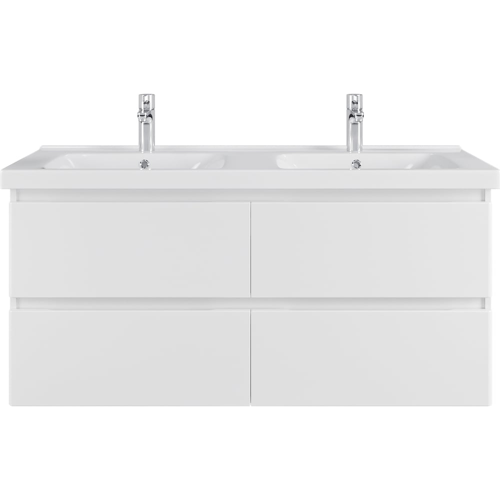 Изображение товара Подвесная тумба для ванной RUVANN STELLO 125 с четырьмя ящиками современная белая