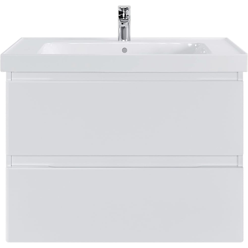 Изображение товара Тумба для ванной RUVANN STELLO 90 с ящиками и раковиной из санфаянса