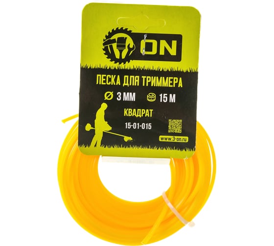 Изображение товара Леска триммерная Квадрат (3 мм; 15 м) ON 15-01-015