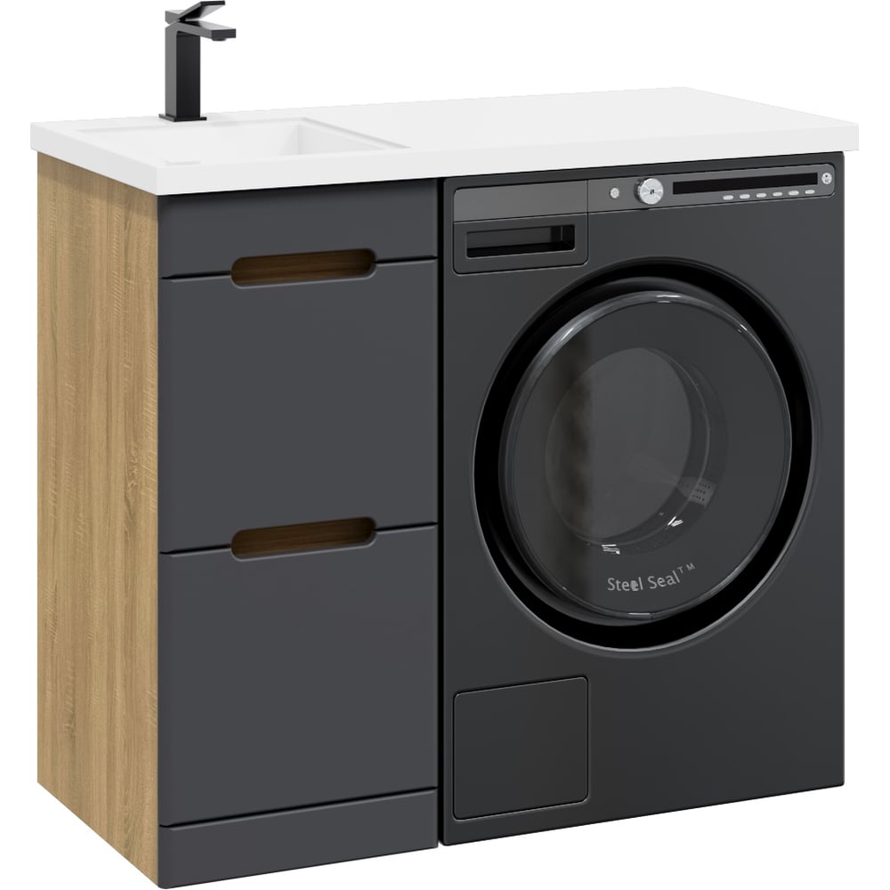 Изображение товара Тумба напольная с раковиной RUVANN VIRTA 40 + Даллас 100 левый современная стильная модель