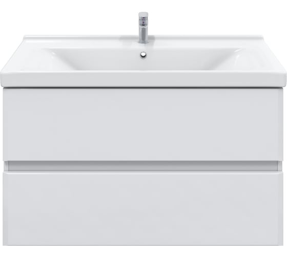 Изображение товара Тумба с раковиной подвесная в ванную RUVANN WELLA 100 + Миранда 100 Т.WELLA.П-100П-KIT-MIR