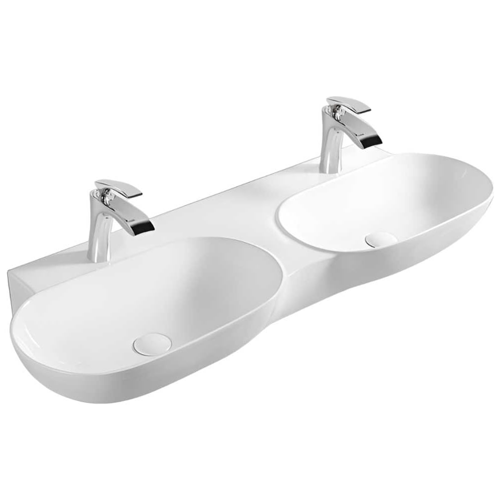 Изображение товара Двойная раковина Santi Line SL-2113 для современной ванной белая овальная