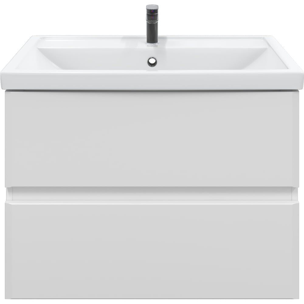 Изображение товара Подвесная тумба с раковиной из санфарфора серия Практик 80 см T.WELLA