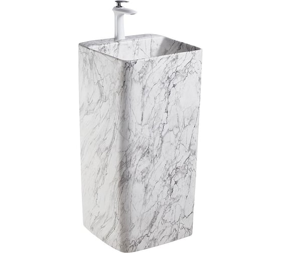 Изображение товара Керамическая раковина Santi Line (моноблок) под мрамор SL-4005MM