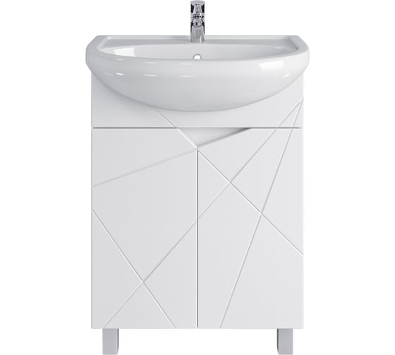 Изображение товара Тумба напольная с раковиной в ванную RUVANN VIVAT 60 + Уют 60 Т.VIVAT.П-60Н-KIT-UYuT