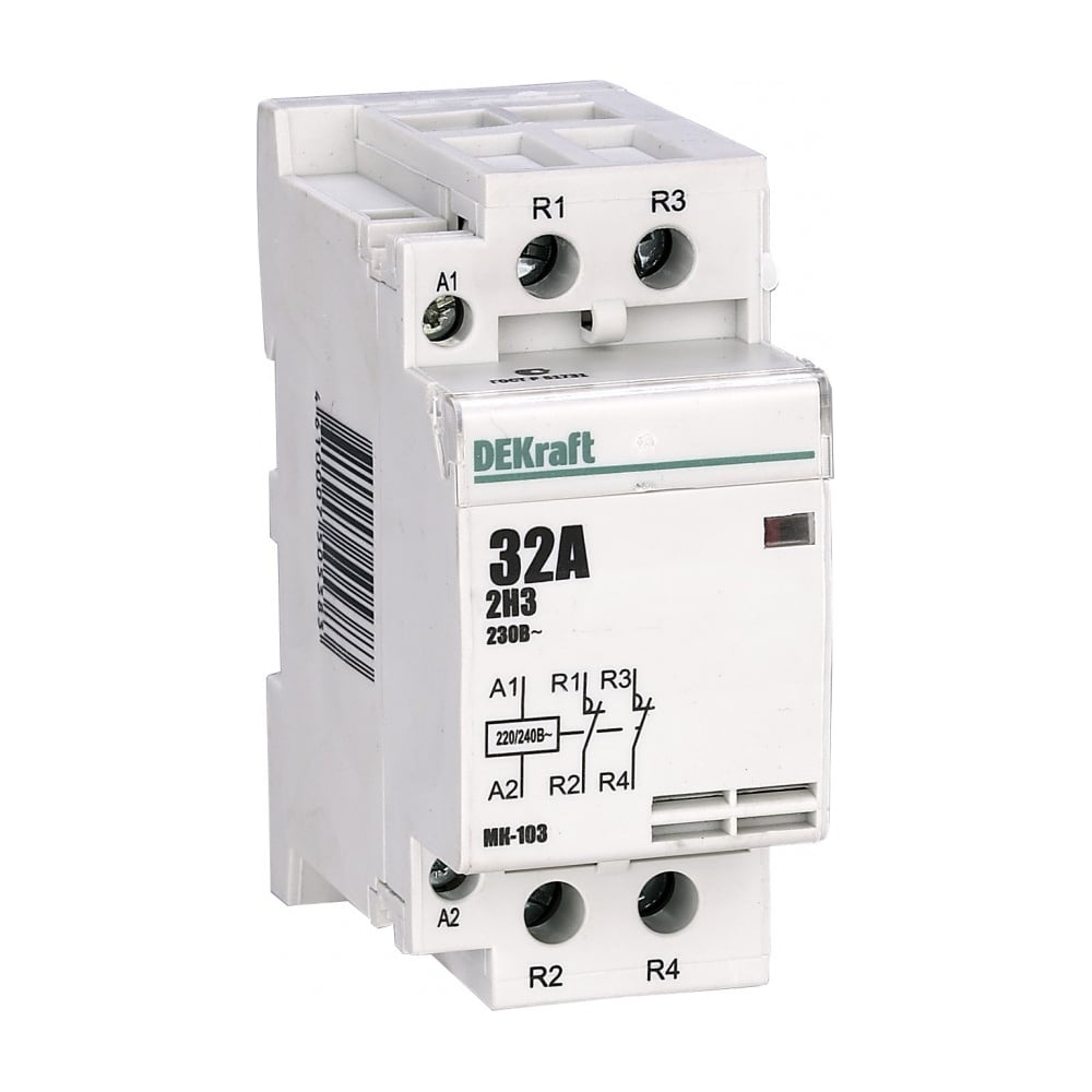 Изображение товара Модульный контактор Dekraft МК103-040A-230B-02 40 А для промышленной автоматизации