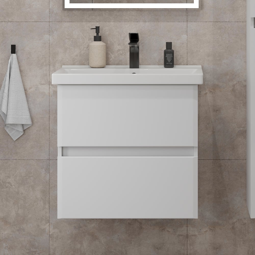 Изображение товара Тумба RUVANN WELLA 60 подвесная белая без раковины