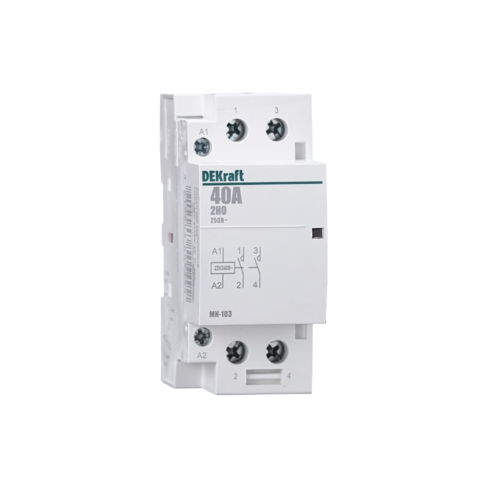 Изображение товара Модульный контактор Dekraft МК103-040A-230B-20 40А для автоматизации