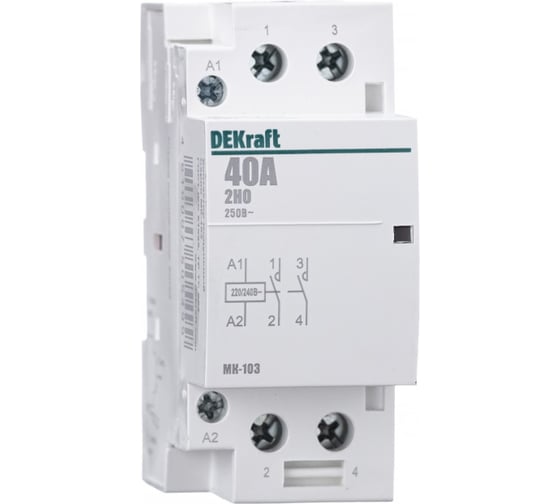 Изображение товара Модульный контактор DEKraft МК-103 2НО, 40 A, 230 B 18078DEK