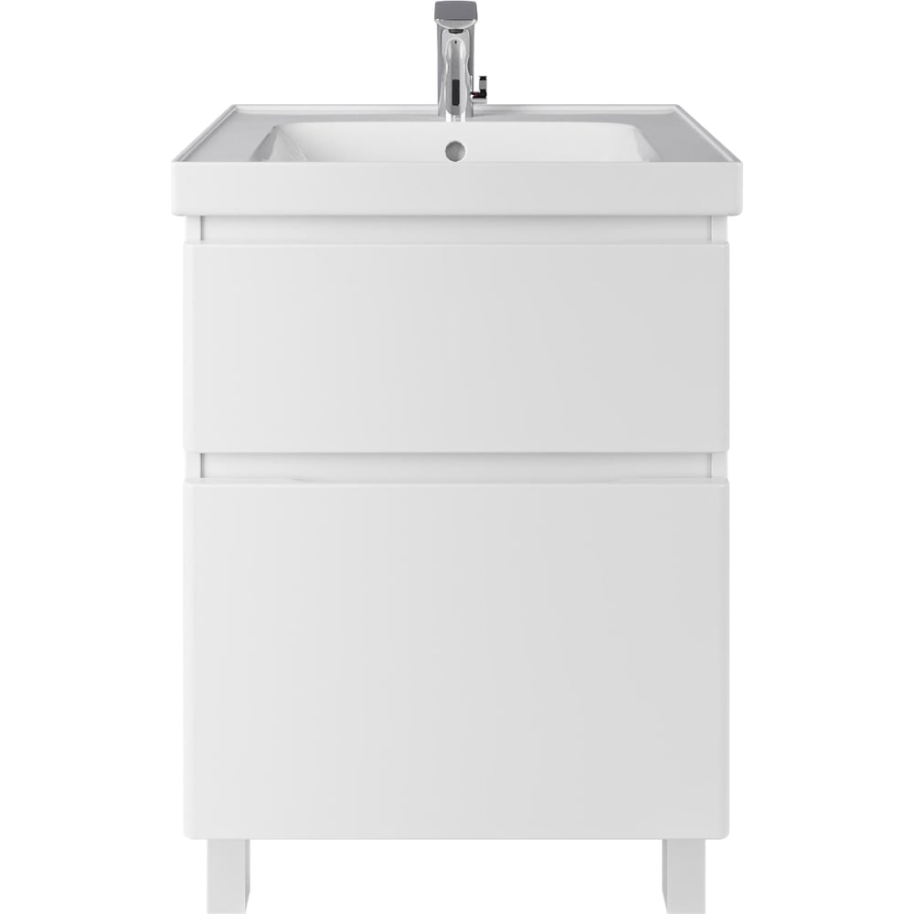 Изображение товара Тумба с раковиной RUVANN STELLO 60 белая напольная с ящиками