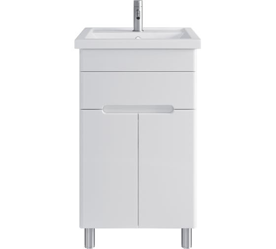 Изображение товара Тумба с раковиной RUVANN NIKA 50 + Фостер 50 в ванную, напольная Т.NIKA.П-50Н-KIT-FOS