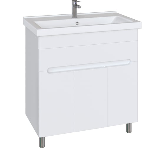 Изображение товара Тумба с раковиной RUVANN NIKA 80 + Фест 80 в ванную, напольная Т.NIKA.П-80Н-KIT-FES