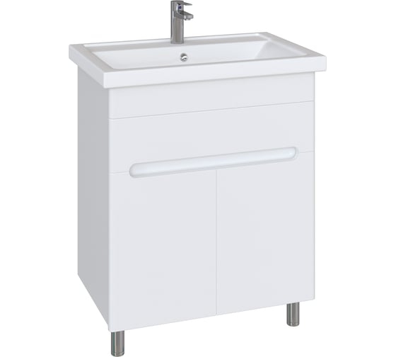 Изображение товара Тумба с раковиной RUVANN NIKA 70 + Фостер 70 в ванную, напольная Т.NIKA.П-70Н-KIT-FOS