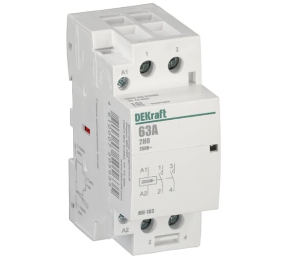 Изображение товара Модульный контактор DEKraft МК-103 2НО, 63 A, 230 B 18085DEK