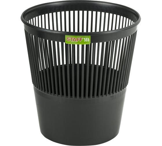 Изображение товара Корзина для бумаг Staff "Optima" сетчатая, 9 л, черная 238254
