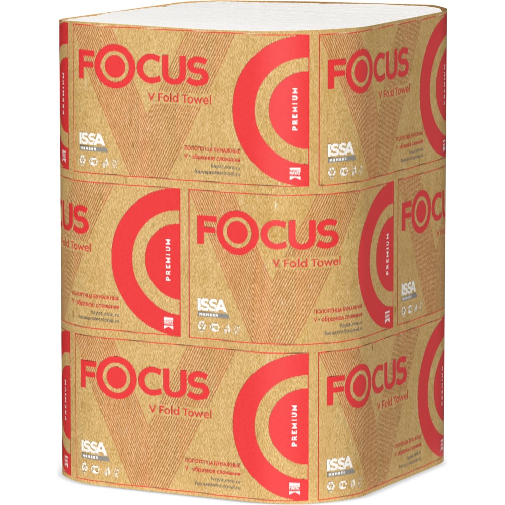 Листовое бумажное полотенце Focus полотенце в рулоне tork advanced 6 шт