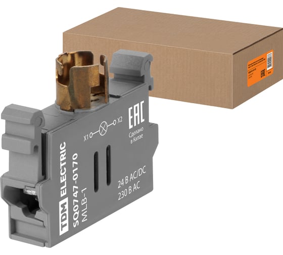 Изображение товара Блок для лампы или светодиода TDM ELECTRIC MLB-1 2 Вт 230 В АС и DC (упак. 50 шт.) TDM SQ0747-0170