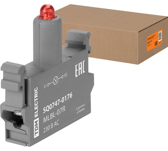 Изображение товара Светодиодный блок TDM ELECTRIC MLBL-07R 230 В AC красный (упак. 50 шт.) TDM SQ0747-0176