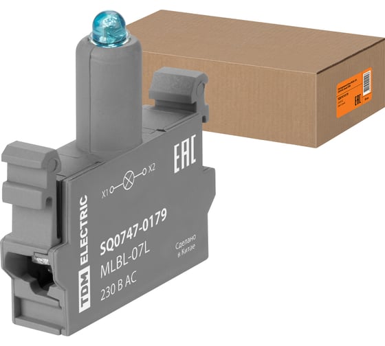 Изображение товара Светодиодный блок TDM ELECTRIC MLBL-07L 230 В AC синий (упак. 50 шт.) TDM SQ0747-0179