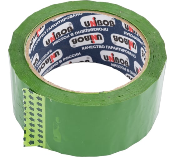 Изображение товара Упаковочная клейкая лента UNIBOB 600 зеленая 48 мм х 66 м 214932
