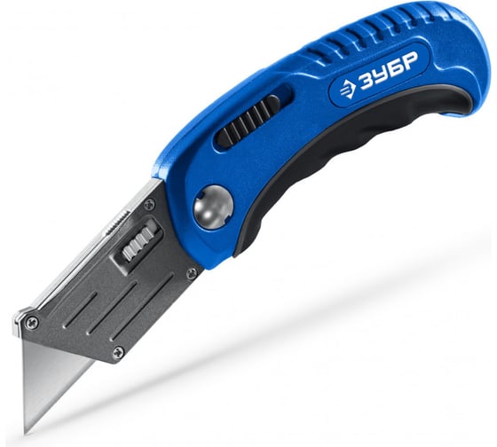 Изображение товара Универсальный складной нож с трапециевидным лезвием ЗУБР Компакт-А24 09226