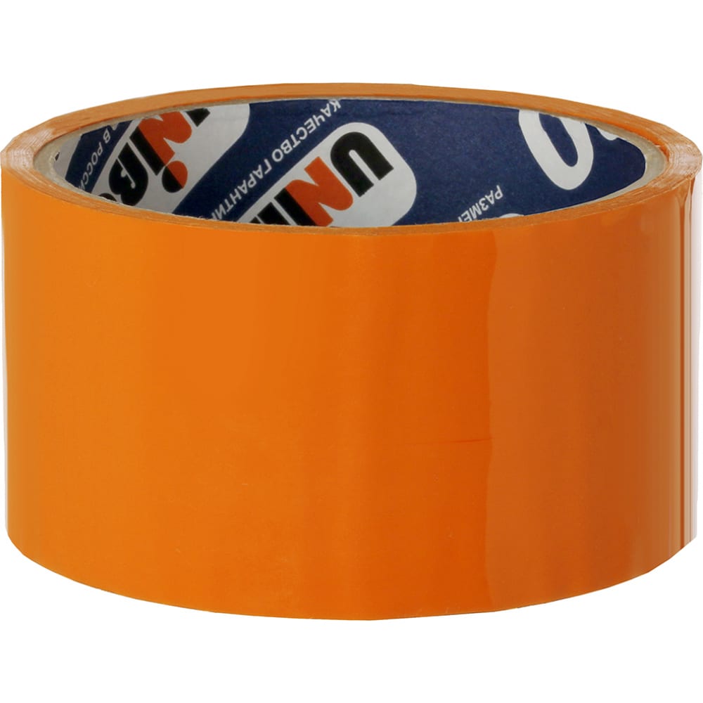 Упаковочная клейкая лента Unibob лента атласная 10 мм × 23 ± 1 м желто оранжевый 17