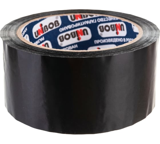 Изображение товара Упаковочная клейкая лента UNIBOB 600 черная 48 мм х 66 м 214935
