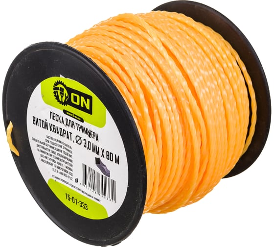 Изображение товара Леска для триммера Витой квадрат (3.0 мм; 80 м) ON 15-01-333