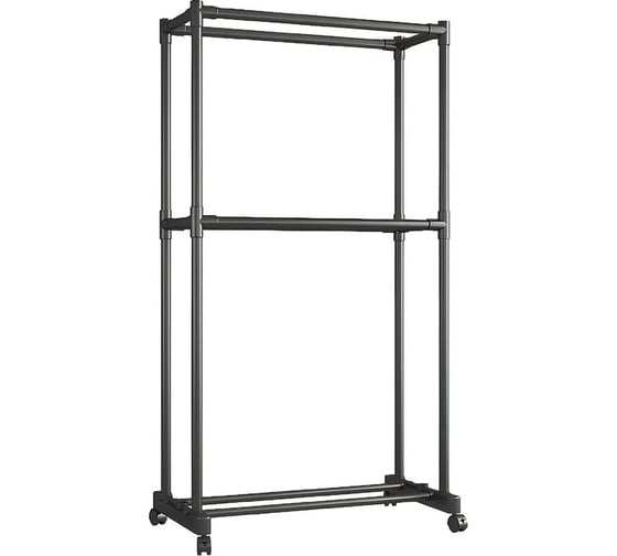 Изображение товара Вешалка напольная Ridberg рейл двойной, черный 1212953